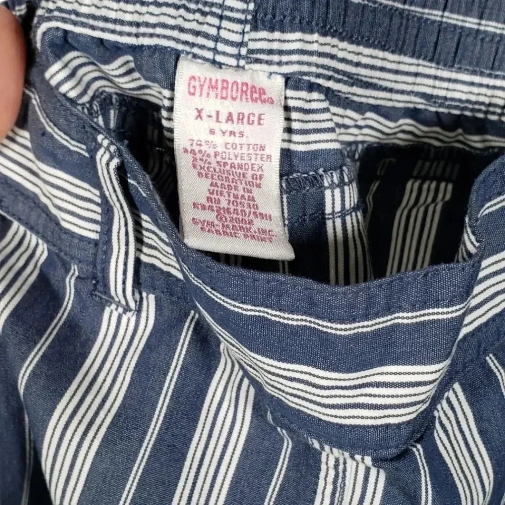 Gymboree Striped Floral Wide Leg Trousers 6
